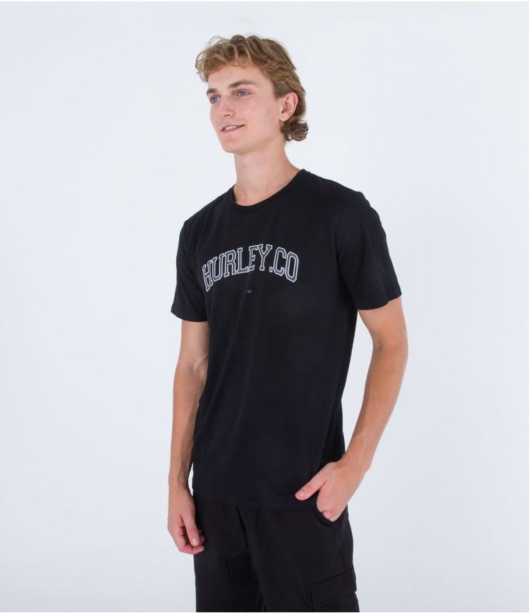 Hurley T-shirt Corta Sleeve H2o Dri Authentic Negros | XVZQSP-104