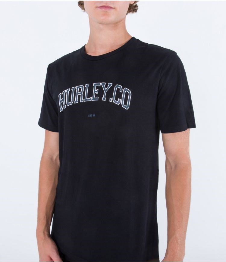 Hurley T-shirt Corta Sleeve H2o Dri Authentic Negros | XVZQSP-104
