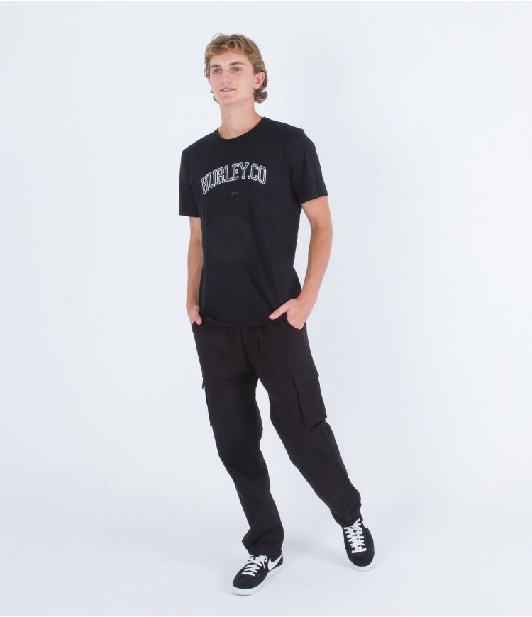 Hurley T-shirt Corta Sleeve H2o Dri Authentic Negros | XVZQSP-104