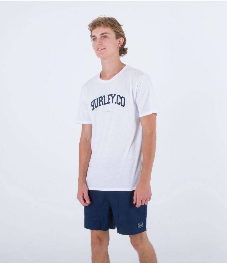 Hurley T-shirt Corta Sleeve H2o Dri Authentic Blancos | ZJOEBL-829