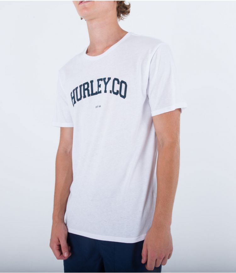 Hurley T-shirt Corta Sleeve H2o Dri Authentic Blancos | ZJOEBL-829