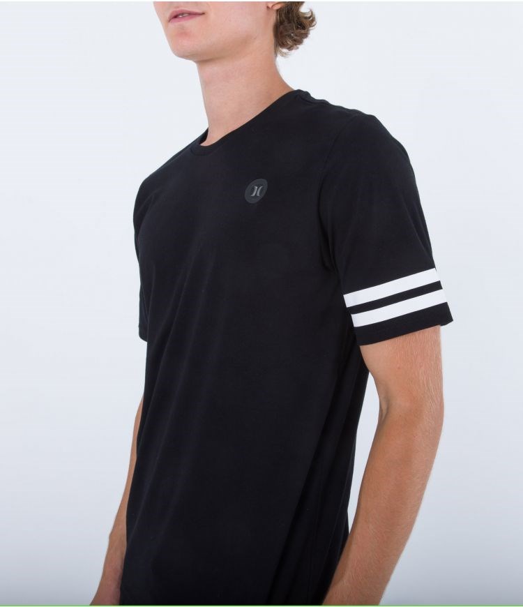 Hurley T-shirt Corta Sleeve H2o Dri Block Party Negros | DRZQMX-649