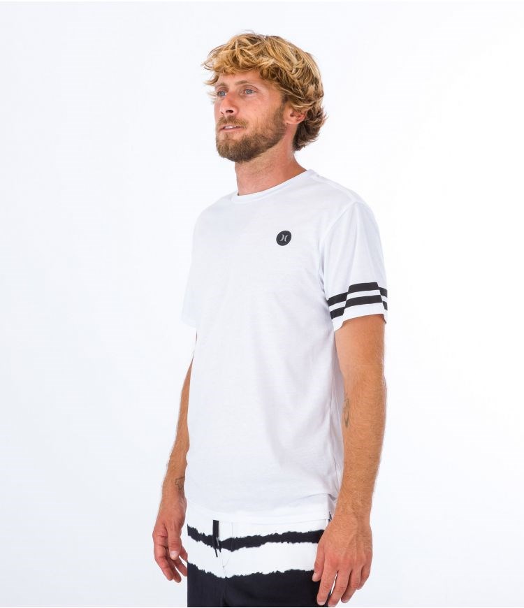 Hurley T-shirt Corta Sleeve H2o Dri Block Party Blancos | NQOEXG-901