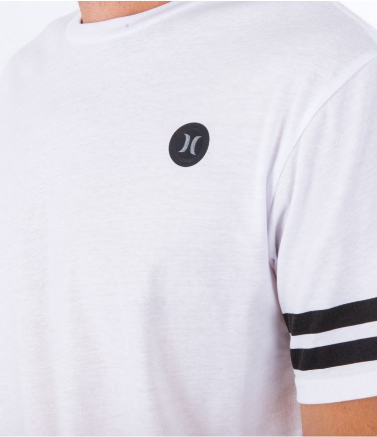 Hurley T-shirt Corta Sleeve H2o Dri Block Party Blancos | NQOEXG-901