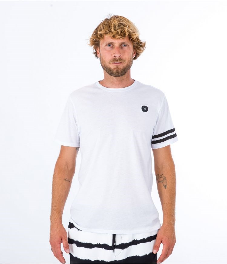 Hurley T-shirt Corta Sleeve H2o Dri Block Party Blancos | NQOEXG-901