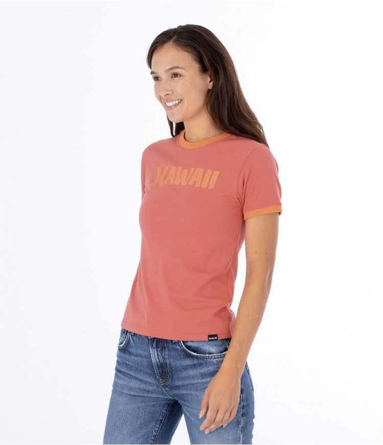 Hurley T-shirt Corta Sleeve Oceancare Aloha Rojos | CAPMZU-745