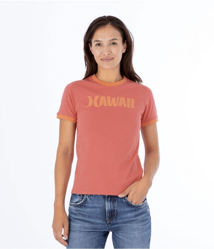 Hurley T-shirt Corta Sleeve Oceancare Aloha Rojos | CAPMZU-745
