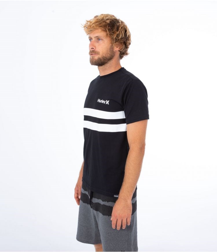 Hurley T-shirt Corta Sleeve Oceancare Block Party Negros | ACNFBG-946