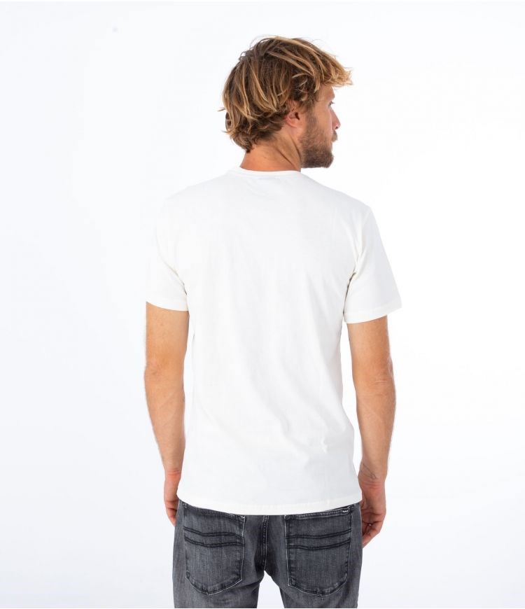 Hurley T-shirt Corta Sleeve Oceancare Block Party Marshmallow | UOLCXG-106