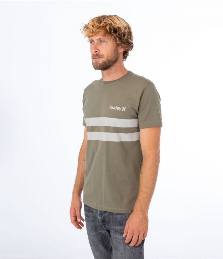 Hurley T-shirt Corta Sleeve Oceancare Block Party Verdes Oscuro | ZCLNRG-864
