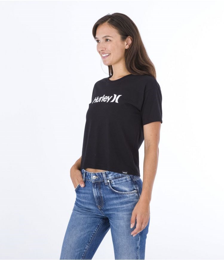 Hurley T-shirt Corta Sleeve Oceancare O&o Negros | SWGVAT-581