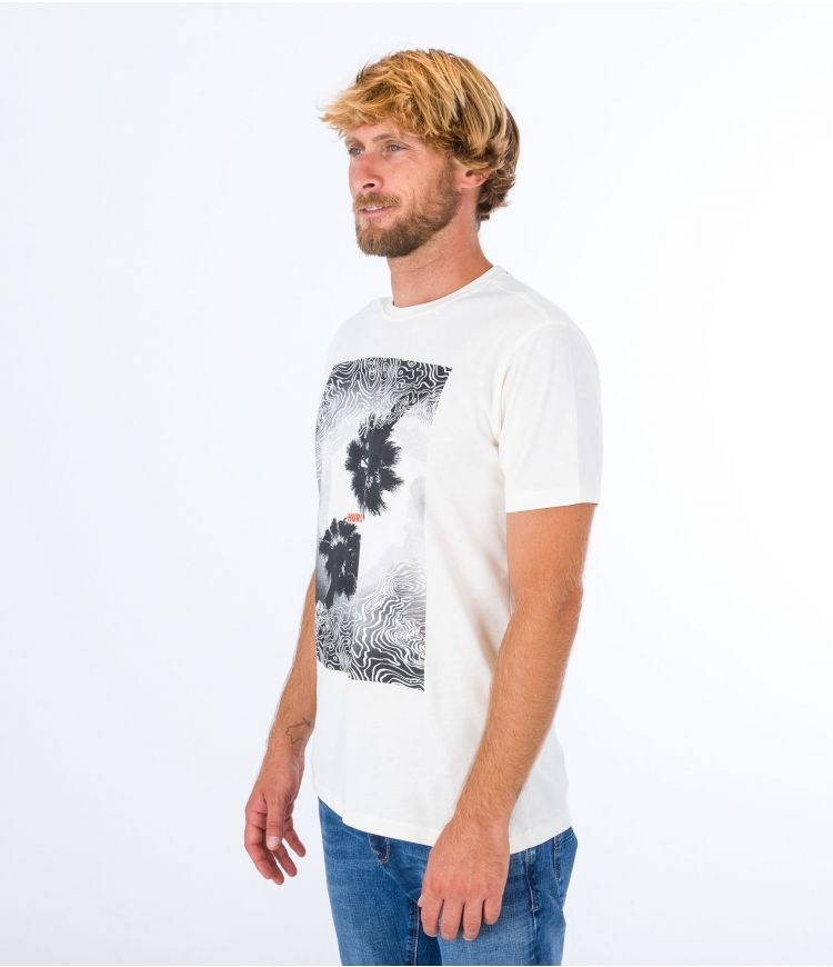 Hurley T-shirt Corta Sleeve Oceancare Photoprint Marshmallow | KLPVJN-867