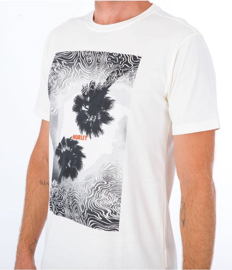 Hurley T-shirt Corta Sleeve Oceancare Photoprint Marshmallow | KLPVJN-867