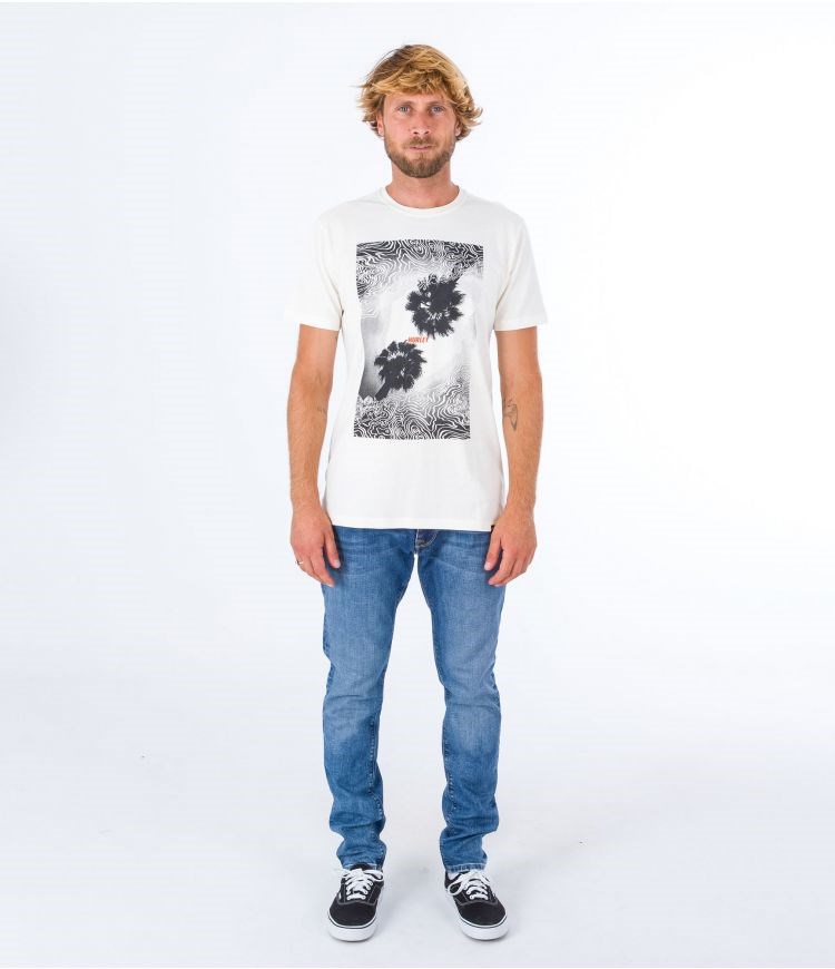 Hurley T-shirt Corta Sleeve Oceancare Photoprint Marshmallow | KLPVJN-867