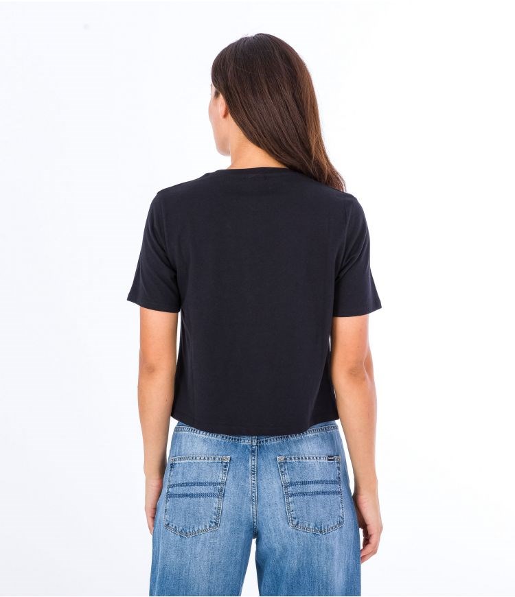 Hurley T-shirt Corta Sleeve Oceancare Washed Negros | LSXDAJ-213
