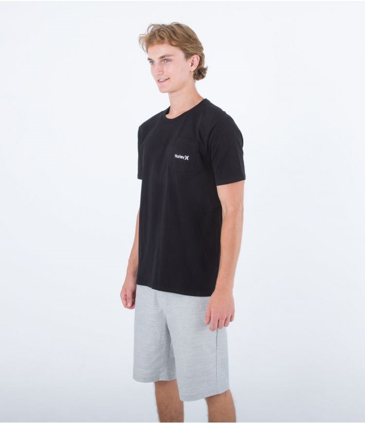 Hurley T-shirt Corta Sleeve One & Only Negros | LTMIQK-526