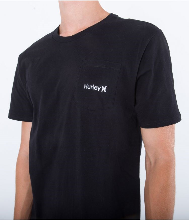 Hurley T-shirt Corta Sleeve One & Only Negros | LTMIQK-526