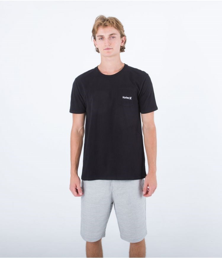 Hurley T-shirt Corta Sleeve One & Only Negros | LTMIQK-526
