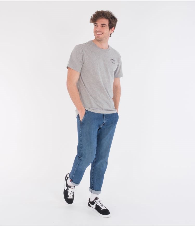 Hurley T-shirt Corta Sleeve Quality Goods Grises Oscuro | UFAVCM-438