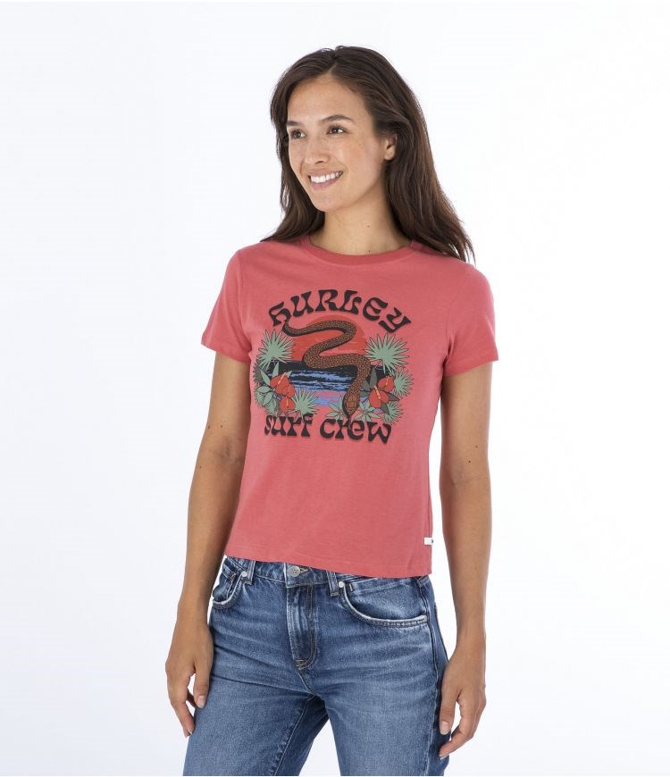 Hurley T-shirt Corta Sleeve Slither Perfect Rojos | MNYEUL-926