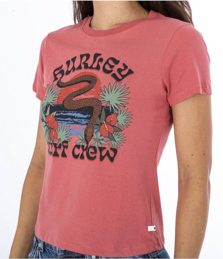 Hurley T-shirt Corta Sleeve Slither Perfect Rojos | MNYEUL-926