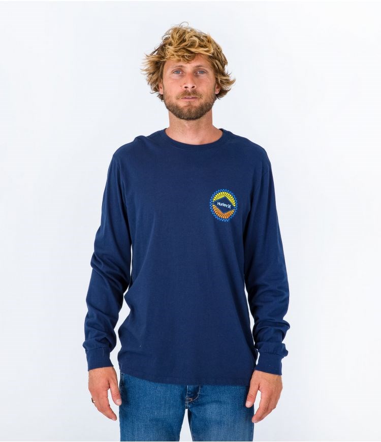 Hurley T-shirt Long Sleeve Everyday Circular Night Force | YRPZGL-351