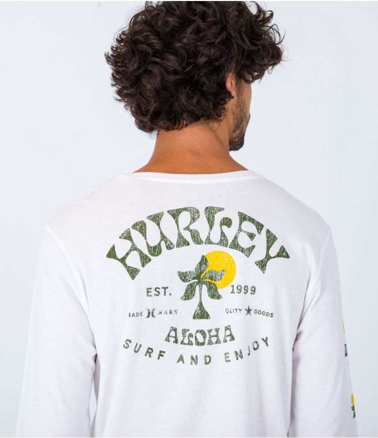 Hurley T-shirt Long Sleeve Everyday Country Blancos | HWDMNR-567