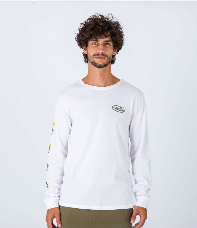 Hurley T-shirt Long Sleeve Everyday Country Blancos | HWDMNR-567