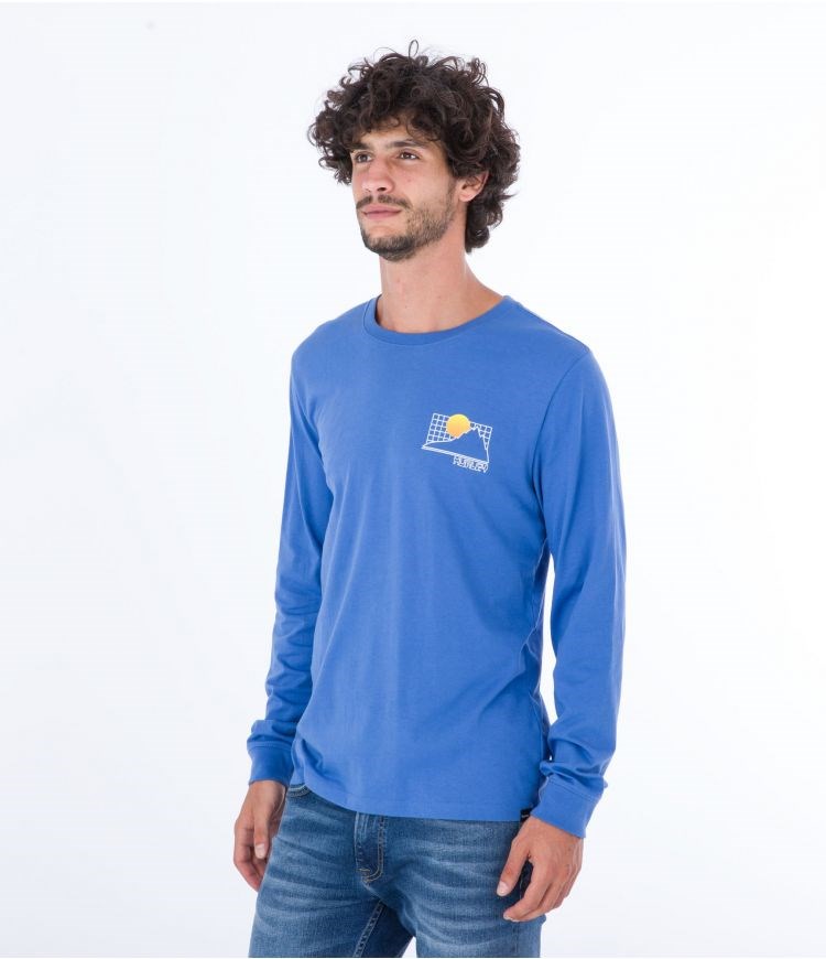 Hurley T-shirt Long Sleeve Everyday Explore The Great Outdoors Azules | QYKPXU-603