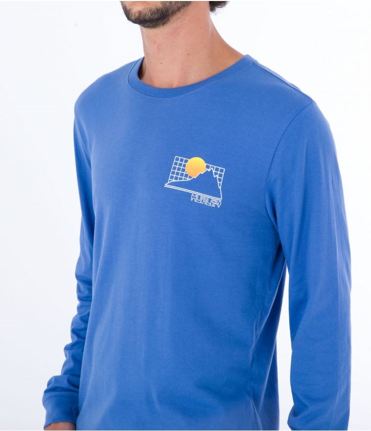 Hurley T-shirt Long Sleeve Everyday Explore The Great Outdoors Azules | QYKPXU-603