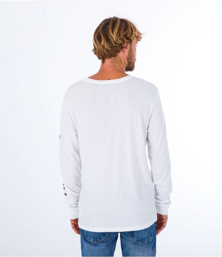 Hurley T-shirt Long Sleeve Everyday O&o Icon Blancos | QZDAMP-876