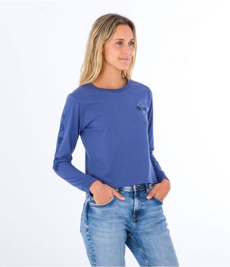 Hurley T-shirt Long Sleeve Oceancare Mona Azules | OPQGVI-231
