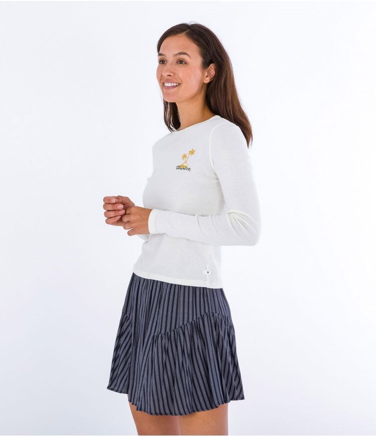Hurley T-shirt Long Sleeve Sna Rib Baby Blancos | PFBSUJ-423