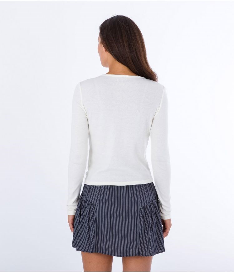 Hurley T-shirt Long Sleeve Sna Rib Baby Blancos | PFBSUJ-423