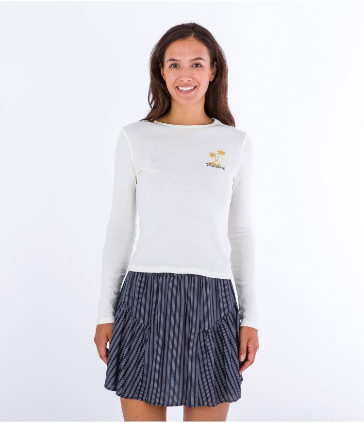 Hurley T-shirt Long Sleeve Sna Rib Baby Blancos | PFBSUJ-423