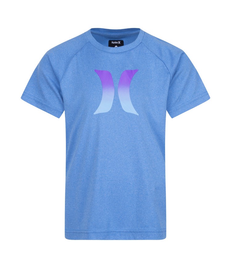 Hurley T-shirt Lycra Corta Sleeve Boy - Hrlb Ombre Icon Upf Azules | LHUEDC-892