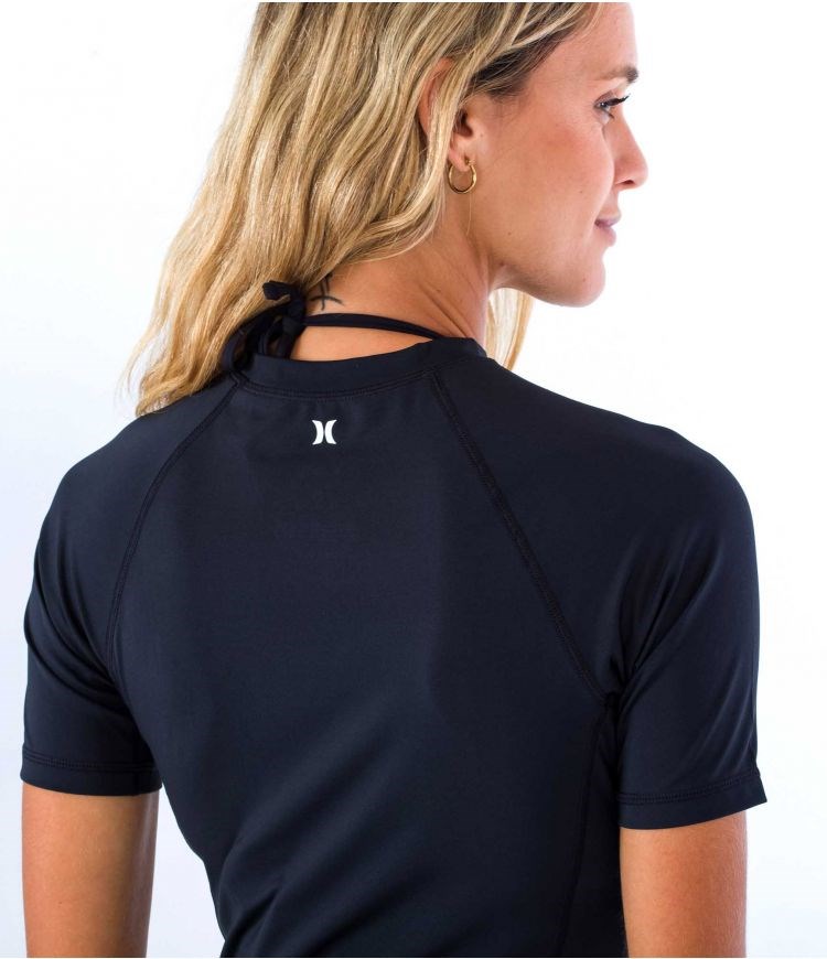 Hurley T-shirt Lycra Corta Sleeve One & Only Negros | ZDJMBK-784