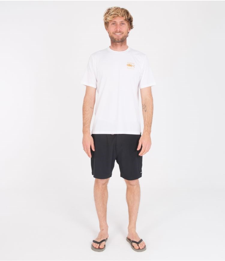 Hurley T-shirt Lycra Corta Sleeve Toro Híbrido Upf Blancos | JRLEOV-736