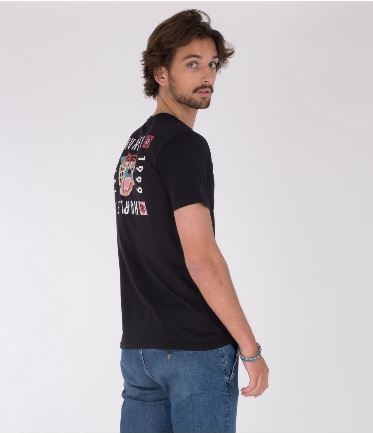 Hurley T-shirt Print Bengal Ss Negros | VDAIQC-897