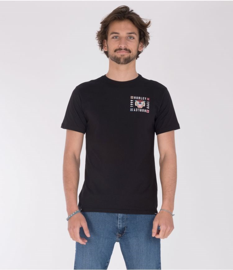 Hurley T-shirt Print Bengal Ss Negros | VDAIQC-897