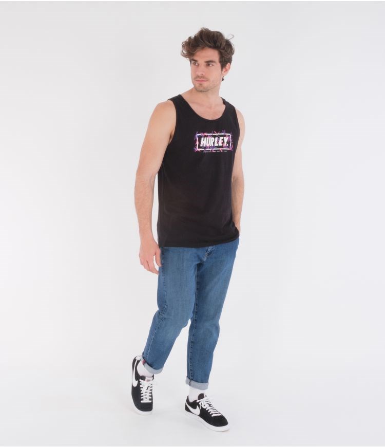 Hurley T-shirt Tank Evd Wash Bambooboo Negros | BYDUMR-124