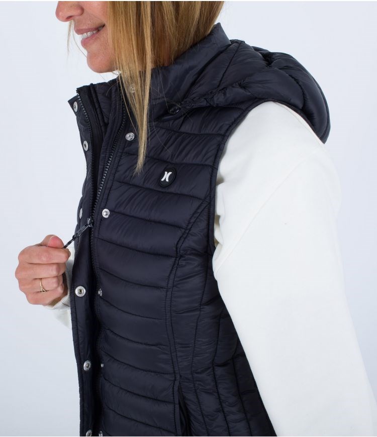 Hurley Vest Packable Ligeros Negros | QGENDZ-498