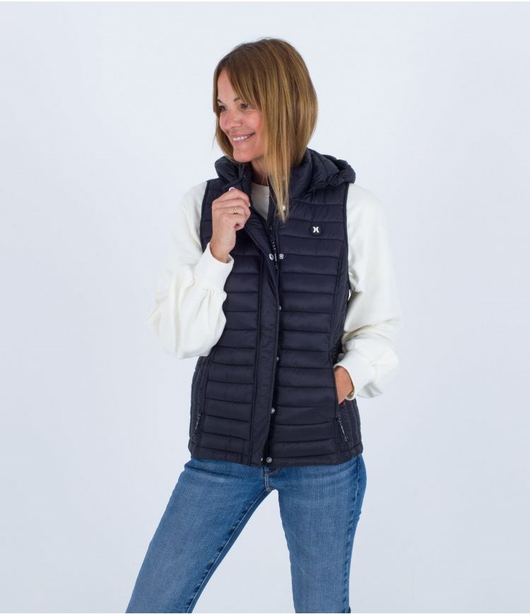 Hurley Vest Packable Ligeros Negros | QGENDZ-498