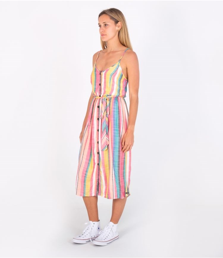 Hurley Vestido Baggy Sara Midi Rayas | JRPFWQ-519